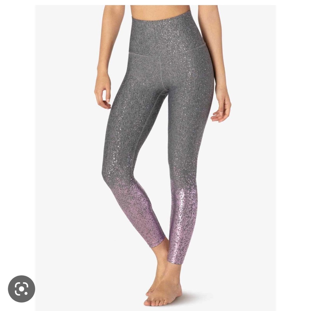 Beyond Yoga Alloy Ombre High Waisted Midi Legging | Sz Medium | Gray & Pink